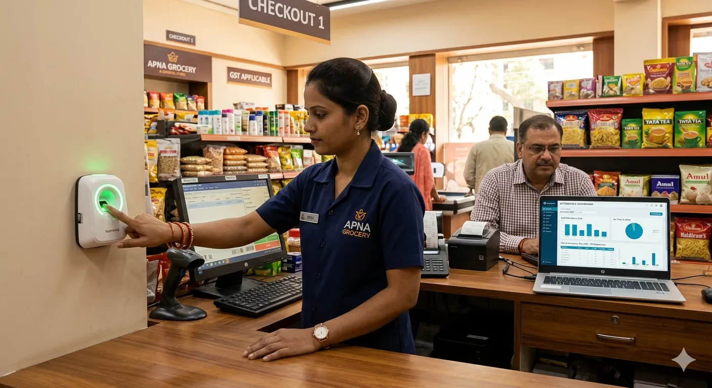 Retail Workforce by BioSecure — India's First Biometric + Cloud SaaS for Indian Retail Businesses