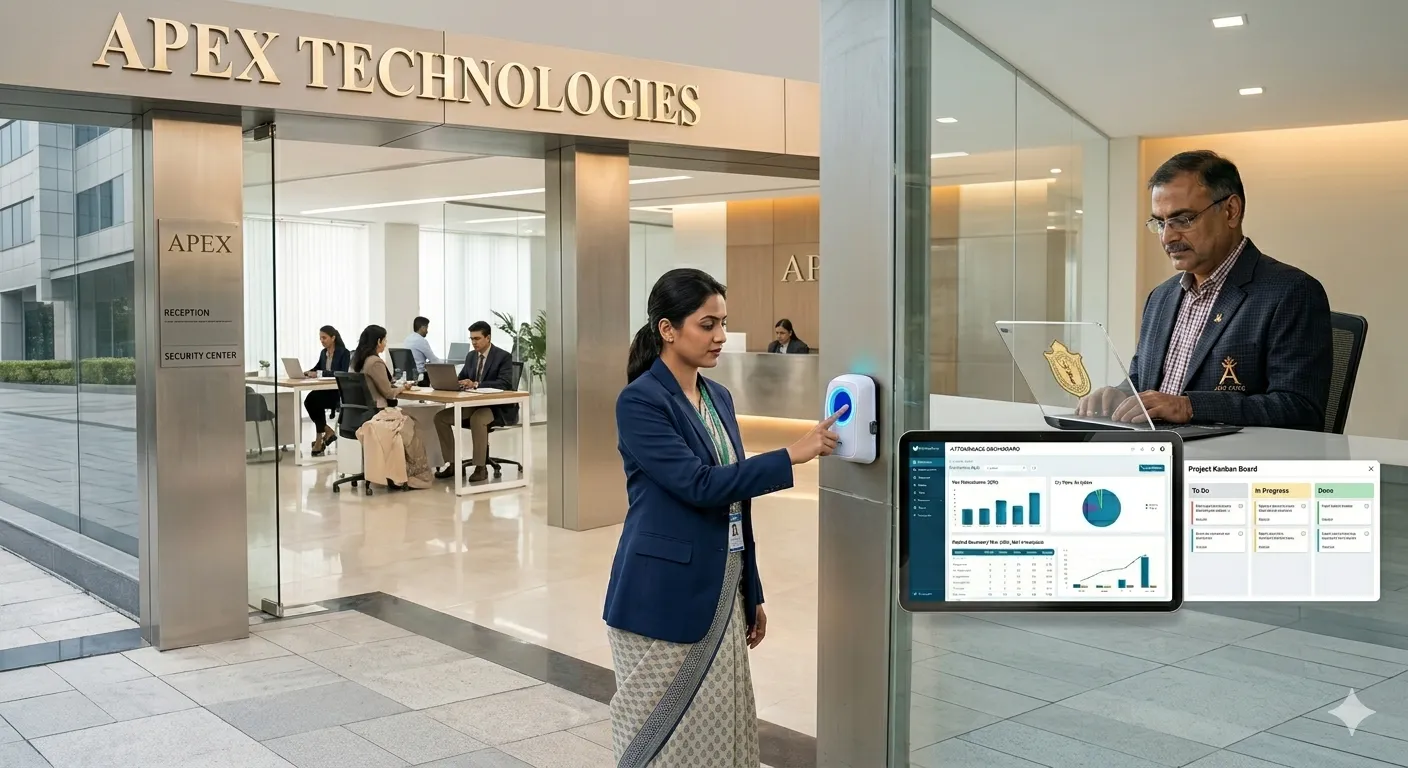 BioSecure Office ERP — Complete Office Management with Biometric Attendance for Indian Businesses